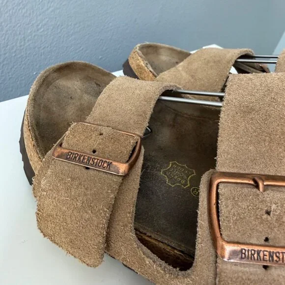 BIRKENSTOCK suede arizona sandals size 41 US 10-10.5 regular width - Picture 6 of 11